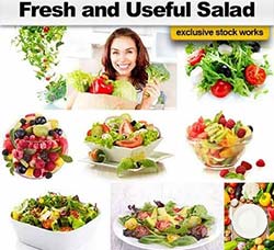 25张高清蔬菜水果沙拉美食图片：Fresh and Useful Salad